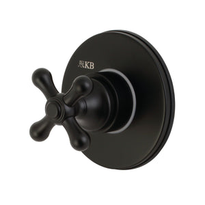 KS3030AX Single-Handle Wall Mount Three-Way Diverter Valve with Trim Kit, Matte Black