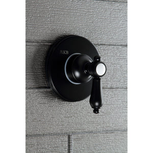 Heirloom KS3030BAL Single-Handle Wall Mount Three-Way Diverter Valve with Trim Kit, Matte Black