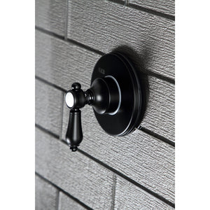 Heirloom KS3030BAL Single-Handle Wall Mount Three-Way Diverter Valve with Trim Kit, Matte Black