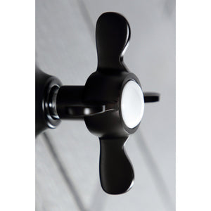 KS3030BEX Single-Handle Wall Mount Three-Way Diverter Valve with Trim Kit, Matte Black