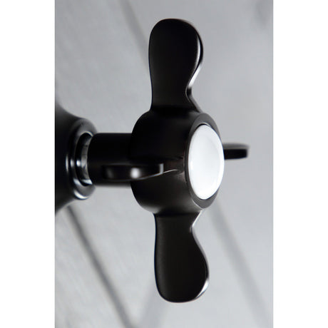 KS3030BEX Single-Handle Wall Mount Three-Way Diverter Valve with Trim Kit, Matte Black