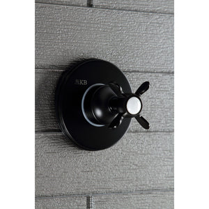KS3030BEX Single-Handle Wall Mount Three-Way Diverter Valve with Trim Kit, Matte Black