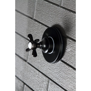 KS3030BEX Single-Handle Wall Mount Three-Way Diverter Valve with Trim Kit, Matte Black