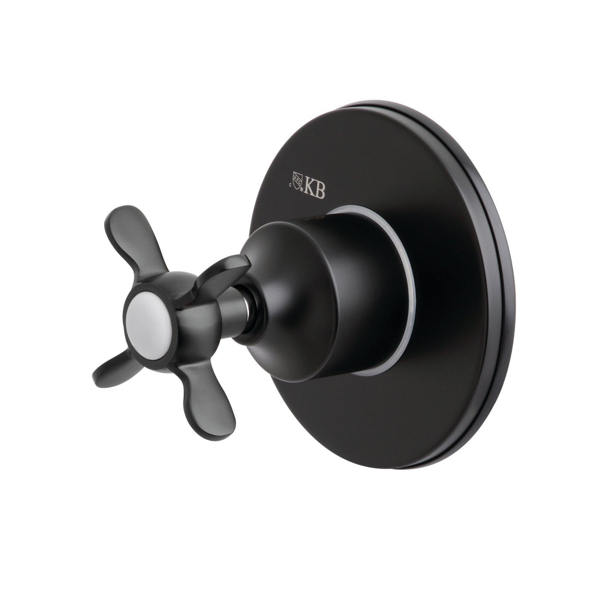 KS3030BEX Single-Handle Wall Mount Three-Way Diverter Valve with Trim Kit, Matte Black