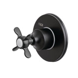 KS3030BEX Single-Handle Wall Mount Three-Way Diverter Valve with Trim Kit, Matte Black