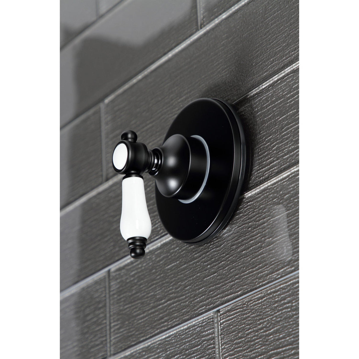 Bel-Air KS3030BPL Single-Handle Wall Mount Three-Way Diverter Valve with Trim Kit, Matte Black