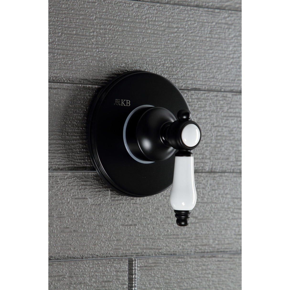 Bel-Air KS3030BPL Single-Handle Wall Mount Three-Way Diverter Valve with Trim Kit, Matte Black