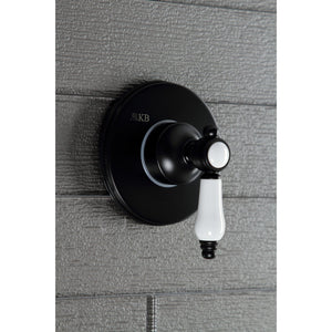 Bel-Air KS3030BPL Single-Handle Wall Mount Three-Way Diverter Valve with Trim Kit, Matte Black