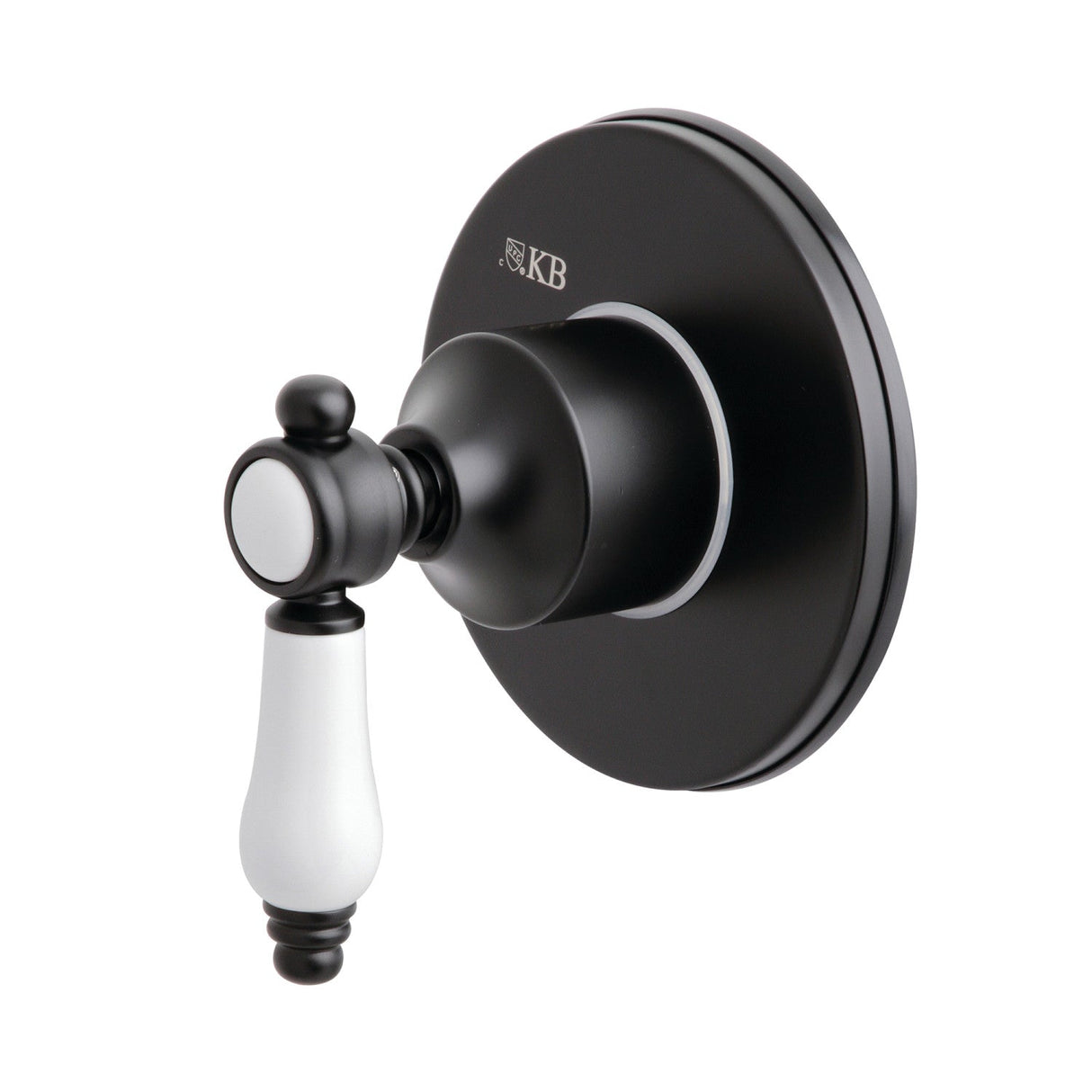 Bel-Air KS3030BPL Single-Handle Wall Mount Three-Way Diverter Valve with Trim Kit, Matte Black