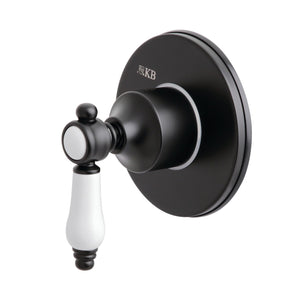 Bel-Air KS3030BPL Single-Handle Wall Mount Three-Way Diverter Valve with Trim Kit, Matte Black
