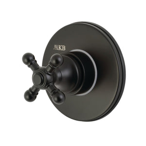 KS3030BX Single-Handle Wall Mount Three-Way Diverter Valve with Trim Kit, Matte Black