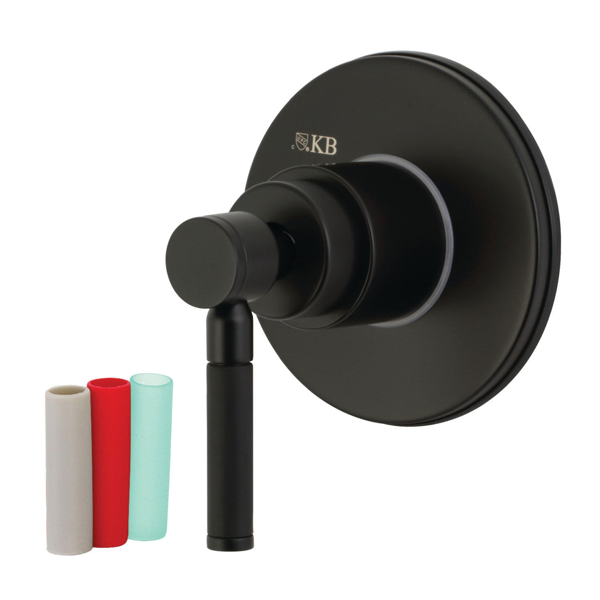 Kaiser KS3030DKL Single-Handle Wall Mount Three-Way Diverter Valve with Trim Kit, Matte Black