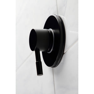 Concord KS3030DL Single-Handle Wall Mount Three-Way Diverter Valve with Trim Kit, Matte Black