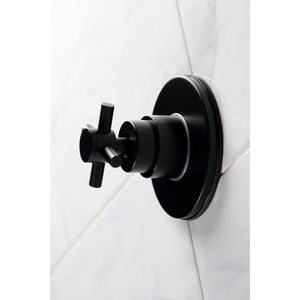 Concord KS3030DX Single-Handle Wall Mount Three-Way Diverter Valve with Trim Kit, Matte Black