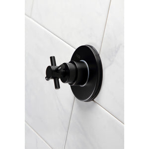 Concord KS3030DX Single-Handle Wall Mount Three-Way Diverter Valve with Trim Kit, Matte Black