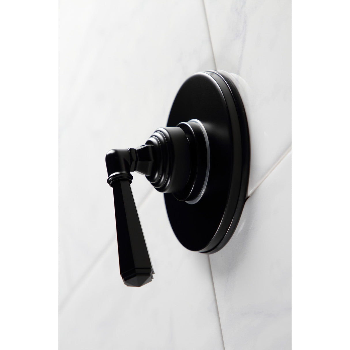KS3030HL Single-Handle Wall Mount Three-Way Diverter Valve with Trim Kit, Matte Black