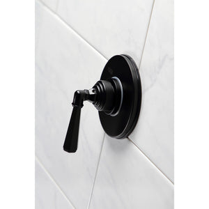 KS3030HL Single-Handle Wall Mount Three-Way Diverter Valve with Trim Kit, Matte Black
