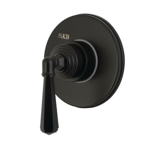 KS3030HL Single-Handle Wall Mount Three-Way Diverter Valve with Trim Kit, Matte Black