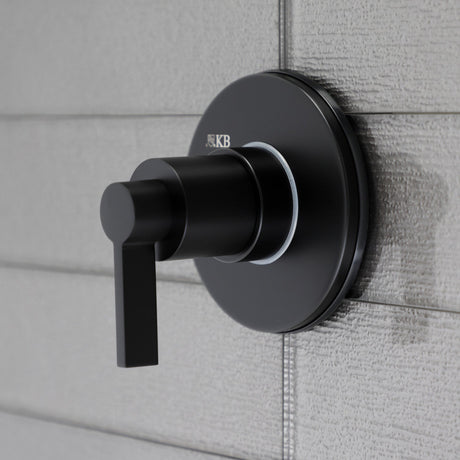 NuvoFusion KS3030NDL Single-Handle Wall Mount Three-Way Diverter Valve with Trim Kit, Matte Black