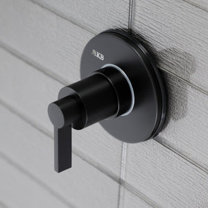 NuvoFusion KS3030NDL Single-Handle Wall Mount Three-Way Diverter Valve with Trim Kit, Matte Black