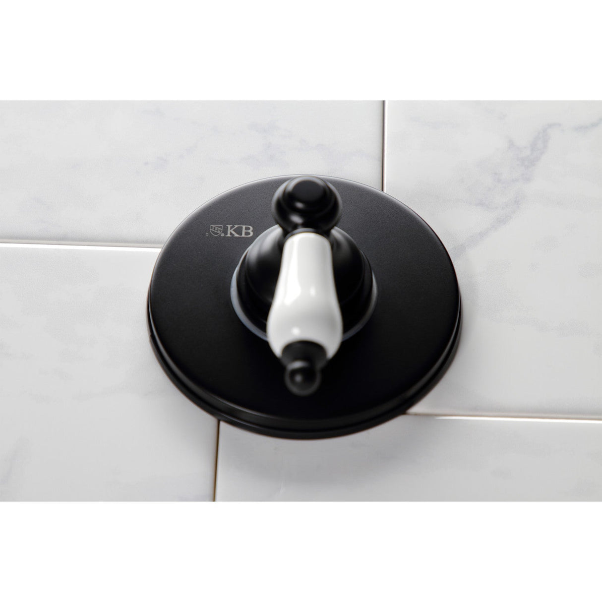 KS3030PL Single-Handle Wall Mount Three-Way Diverter Valve with Trim Kit, Matte Black
