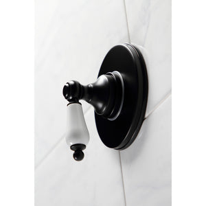 KS3030PL Single-Handle Wall Mount Three-Way Diverter Valve with Trim Kit, Matte Black