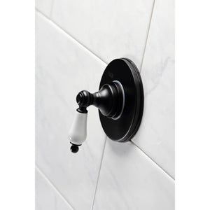 KS3030PL Single-Handle Wall Mount Three-Way Diverter Valve with Trim Kit, Matte Black