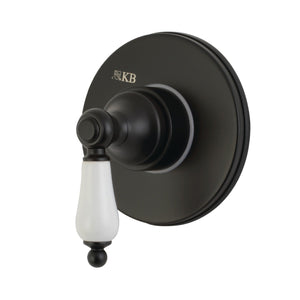 KS3030PL Single-Handle Wall Mount Three-Way Diverter Valve with Trim Kit, Matte Black