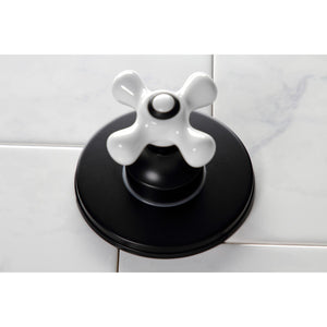 KS3030PX Single-Handle Wall Mount Three-Way Diverter Valve with Trim Kit, Matte Black