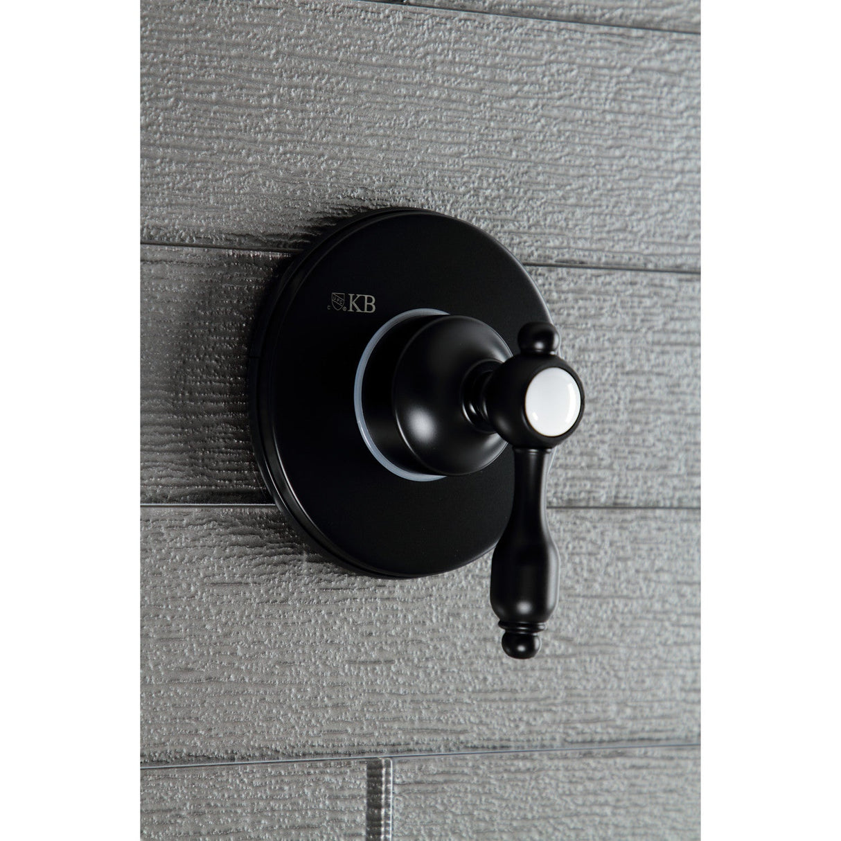 Tudor KS3030TAL Single-Handle Wall Mount Three-Way Diverter Valve with Trim Kit, Matte Black