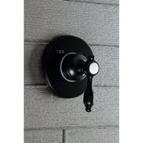 Tudor KS3030TAL Single-Handle Wall Mount Three-Way Diverter Valve with Trim Kit, Matte Black