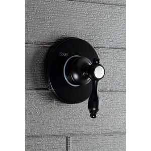 Tudor KS3030TAL Single-Handle Wall Mount Three-Way Diverter Valve with Trim Kit, Matte Black