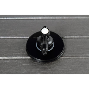 Tudor KS3030TAL Single-Handle Wall Mount Three-Way Diverter Valve with Trim Kit, Matte Black