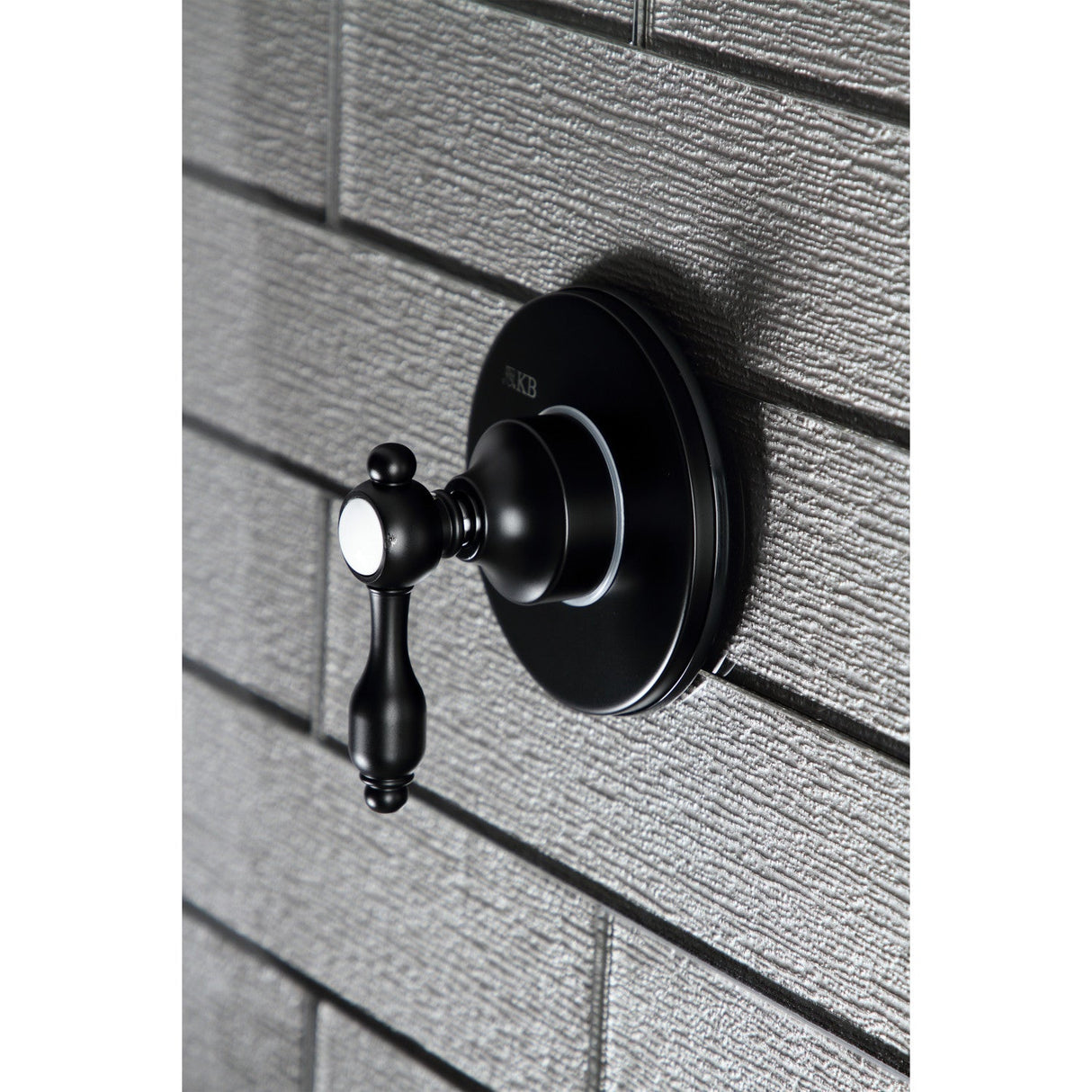 Tudor KS3030TAL Single-Handle Wall Mount Three-Way Diverter Valve with Trim Kit, Matte Black