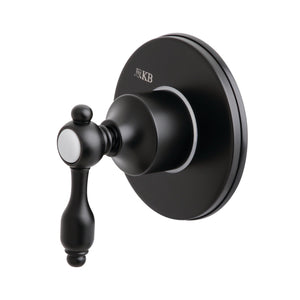 Tudor KS3030TAL Single-Handle Wall Mount Three-Way Diverter Valve with Trim Kit, Matte Black