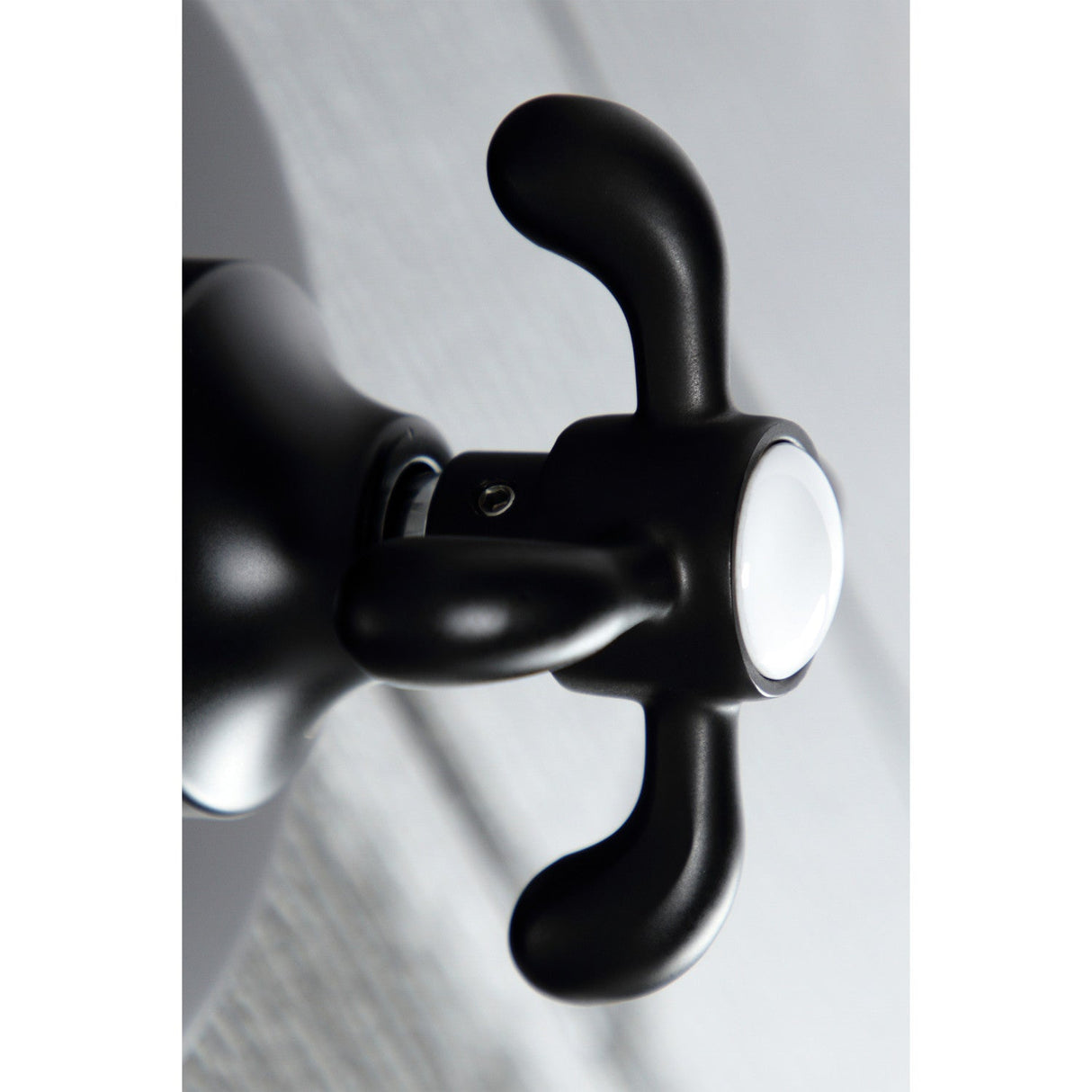 KS3030TX Single-Handle Wall Mount Three-Way Diverter Valve with Trim Kit, Matte Black