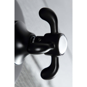 KS3030TX Single-Handle Wall Mount Three-Way Diverter Valve with Trim Kit, Matte Black