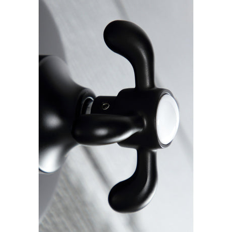 KS3030TX Single-Handle Wall Mount Three-Way Diverter Valve with Trim Kit, Matte Black