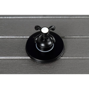 KS3030TX Single-Handle Wall Mount Three-Way Diverter Valve with Trim Kit, Matte Black