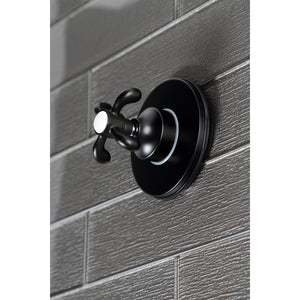 KS3030TX Single-Handle Wall Mount Three-Way Diverter Valve with Trim Kit, Matte Black