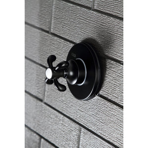 KS3030TX Single-Handle Wall Mount Three-Way Diverter Valve with Trim Kit, Matte Black