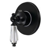 Wilshire KS3030WLL Single-Handle Wall Mount Three-Way Diverter Valve with Trim Kit, Matte Black