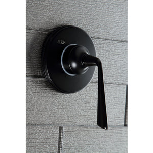 KS3030ZL Single-Handle Wall Mount Three-Way Diverter Valve with Trim Kit, Matte Black
