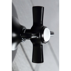 KS3030ZX Single-Handle Wall Mount Three-Way Diverter Valve with Trim Kit, Matte Black