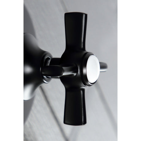 KS3030ZX Single-Handle Wall Mount Three-Way Diverter Valve with Trim Kit, Matte Black