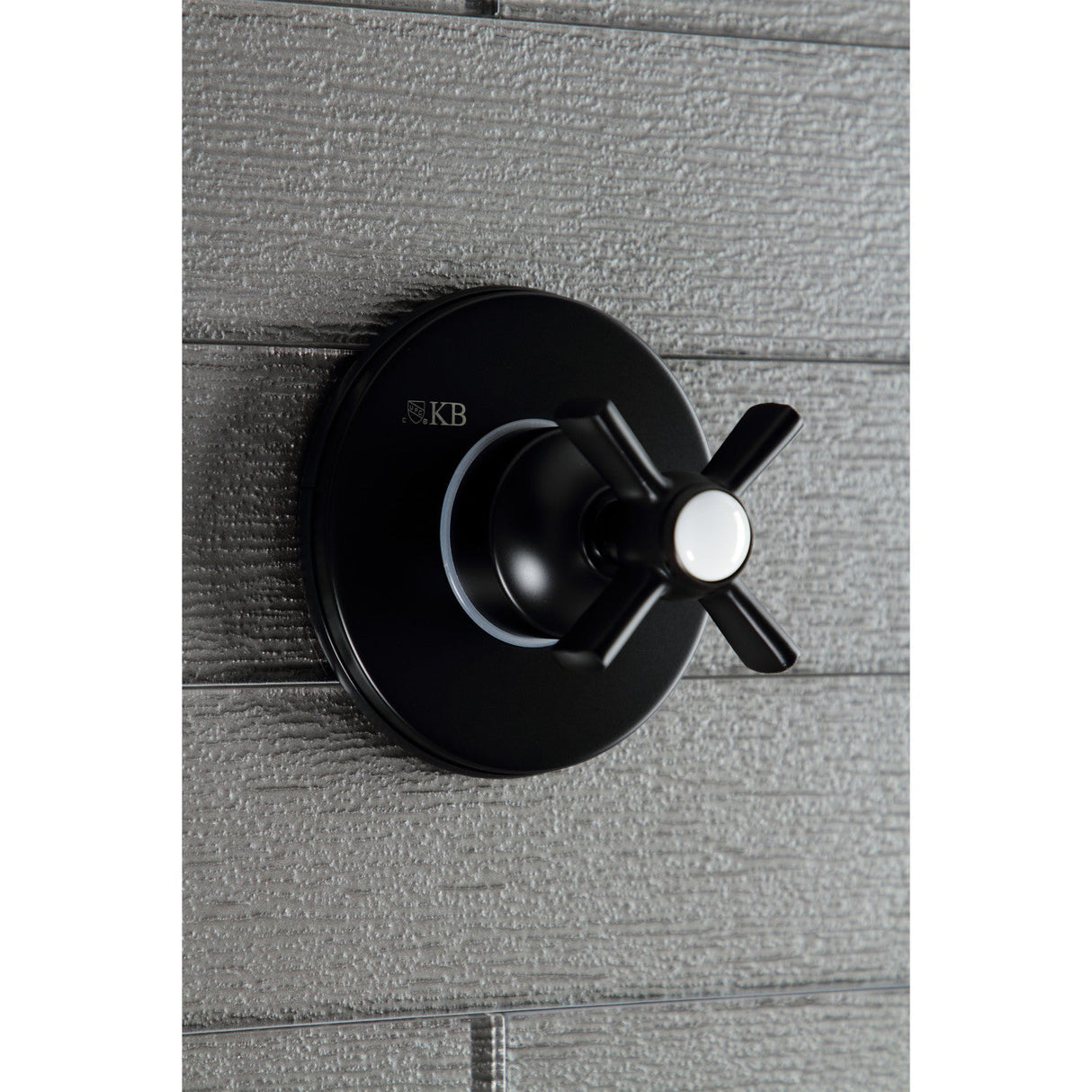 KS3030ZX Single-Handle Wall Mount Three-Way Diverter Valve with Trim Kit, Matte Black
