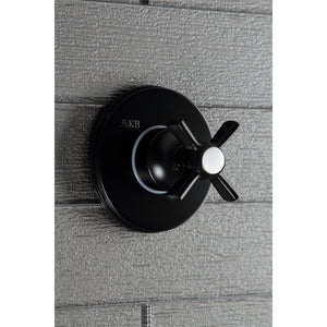 KS3030ZX Single-Handle Wall Mount Three-Way Diverter Valve with Trim Kit, Matte Black