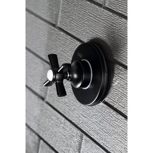 KS3030ZX Single-Handle Wall Mount Three-Way Diverter Valve with Trim Kit, Matte Black
