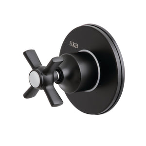 KS3030ZX Single-Handle Wall Mount Three-Way Diverter Valve with Trim Kit, Matte Black