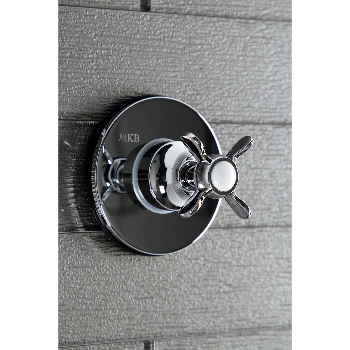 KS3031BEX Single-Handle Wall Mount Three-Way Diverter Valve with Trim Kit, Polished Chrome